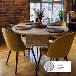 Rustic Reclaimed Wood Round Dining Table Handmade With Industrial Legs - Alfie - thumbnail 3