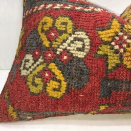 Vintage Handwoven Turkish Kilim Pillow Cover, Bohemian Accent - 16x24 - thumbnail 3