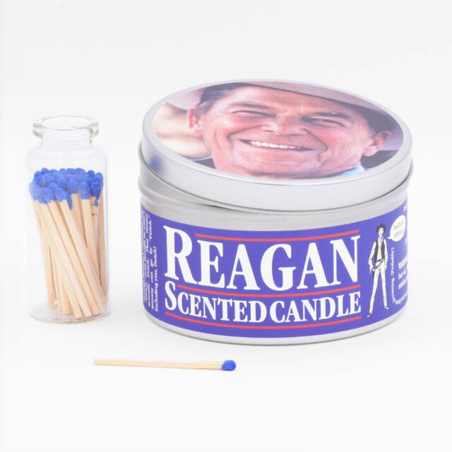 Ronald Reagan Scented Candle - Funny Gift For A Republican Gop Conservative 80S Gift Cold War Jellybeans - image 1