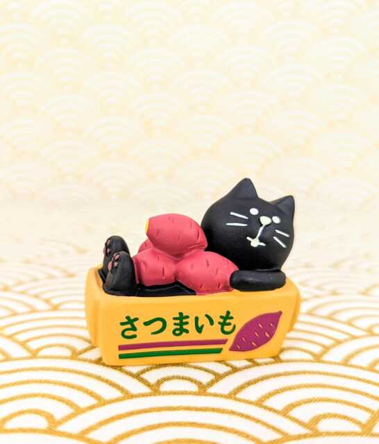 Kawaii Black Cat Figurine - Catsushi Sweet Potato Box, Japan - image 1