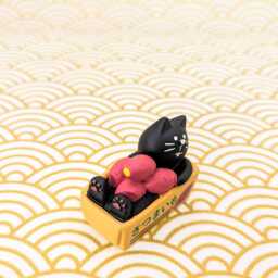 Kawaii Black Cat Figurine - Catsushi Sweet Potato Box, Japan - thumbnail 2