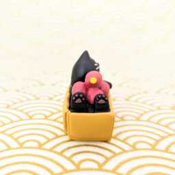 Kawaii Black Cat Figurine - Catsushi Sweet Potato Box, Japan - thumbnail 3