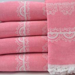 "Turkish Blanket, Fuchsia Throw, 79""x91" - thumbnail 3
