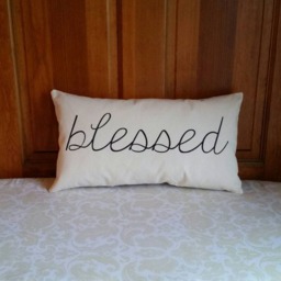 Blessed Lumbar Pillow, Farmhouse Decor Rustic Country, Gifts For Mom - thumbnail 2