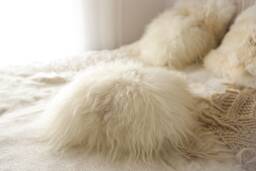 On Sale Real Icelandic Sheepskin Pillow Cushion - thumbnail 1