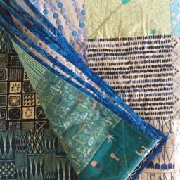 Queen Size Custom Patchwork Quilt, Traditional Bedding, You Choose The Colours - thumbnail 4