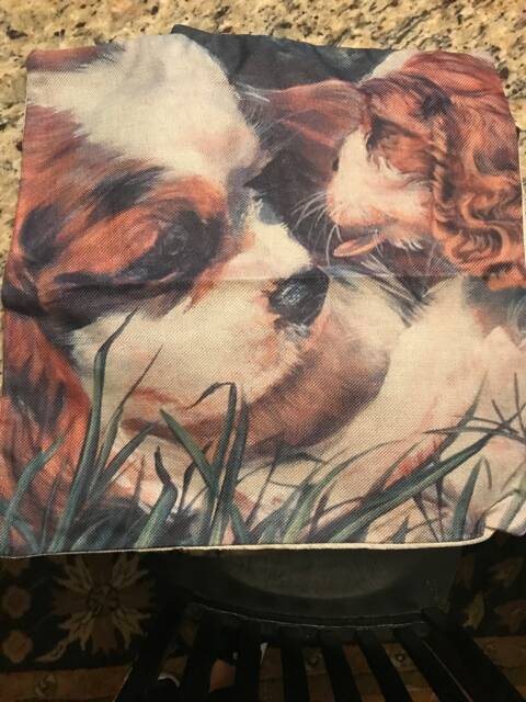 Cuddling King Charles Spaniels Pillow Case Cover - image 1