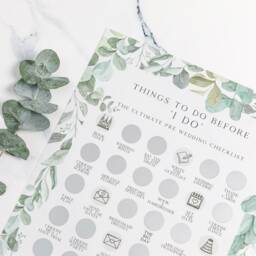 Wedding Planning Scratch Poster - Engagement Gift Bride To Be Eucalyptus - thumbnail 3