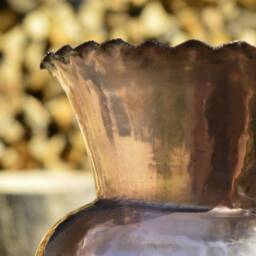 Artisan Crafted Copper Flowerpot - Elegant Handmade Vessel - thumbnail 3