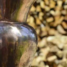 Artisan Crafted Copper Flowerpot - Elegant Handmade Vessel - thumbnail 4