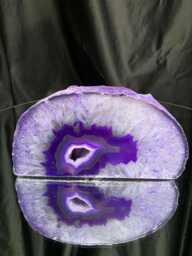 Large Purple Agate Candle 2 Handpicked 1.227G H7.5xw14.5xd9cm End Microcrystalline Quartz Tealight Holder Ornament