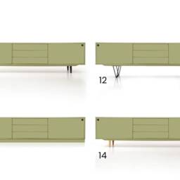 Vinyl Record Storage - Cabinet Player Stand Medium Sideboard Solid Wood Table Livlo N-S02 - thumbnail 2