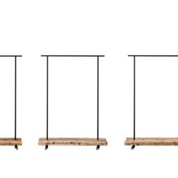 Clothes Rack With Storage & Hanging Options Made Of Recycled Reclaimed Wood - thumbnail 4