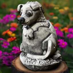 Concrete Dragon Statue Cement Animal Figurine Stone Wildlife Decoration Outdoor Baby Ornament Dragon Lover Gift Handmade - thumbnail 4
