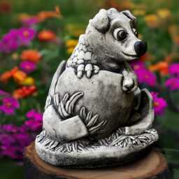 Concrete Dragon Statue Cement Animal Figurine Stone Wildlife Decoration Outdoor Baby Ornament Dragon Lover Gift Handmade - thumbnail 2