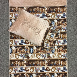 Custom Embroidered Western Nap Mat Cover, Blanket, Pillow & Case - thumbnail 3