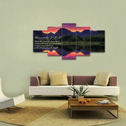 Proverbs 35-6 #35 Niv Trust in The Lord Bible Verse Canvas - Christian Scripture Religious Wall Art Home Decor Paintings - thumbnail 1