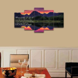 Proverbs 35-6 #35 Niv Trust in The Lord Bible Verse Canvas - Christian Scripture Religious Wall Art Home Decor Paintings - thumbnail 2