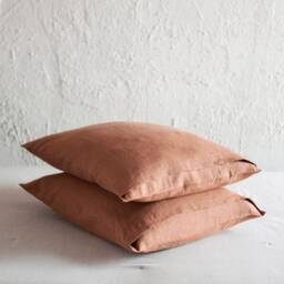 Linen Pillowcases Set Of Two, Natural Pillow Case Pair, Handmade Queen, King, Euro Shams