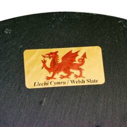 Welsh Slate Wall Clock With Dragon Design & Numbered Dial - thumbnail 3