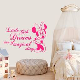 Minnie Mouse Wall Decals - Quotes Decal For Children Room Nursery Decor Girls Bedroom Art Sm81 - thumbnail 2