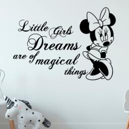 Minnie Mouse Wall Decals - Quotes Decal For Children Room Nursery Decor Girls Bedroom Art Sm81 - thumbnail 3