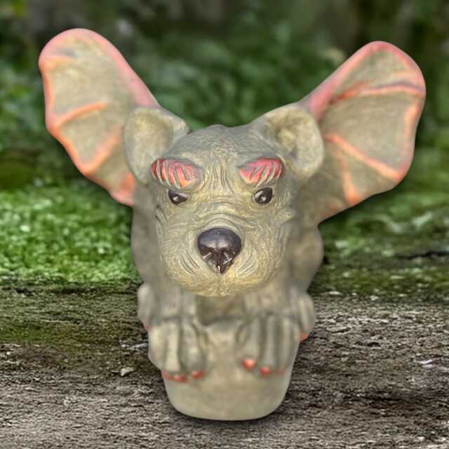 Terrifying Stone Bat Statue Gothic Flying Sculpture Horror Garden Decoration Fantasy Gothic Outdoor Spooky Ornament Gift - image 1