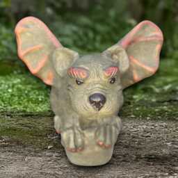 Terrifying Stone Bat Statue Gothic Flying Sculpture Horror Garden Decoration Fantasy Gothic Outdoor Spooky Ornament Gift - thumbnail 3