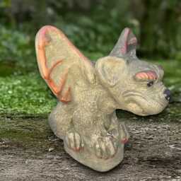 Terrifying Stone Bat Statue Gothic Flying Sculpture Horror Garden Decoration Fantasy Gothic Outdoor Spooky Ornament Gift - thumbnail 2