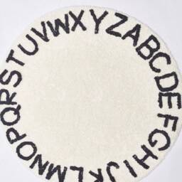 Boho Round Distressed Abc Rug - thumbnail 2
