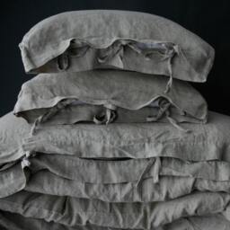 Linen Duvet Cover With Small Ties . Boho Full, Twin, Queen, King, Custom Size Bed Linens French Linen Bedding - thumbnail 2