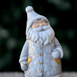 Stone Santa Claus Sculpture Concrete Christmas Decor Outdoor Figure Ornament Front Door Statue Lover Gift - thumbnail 3