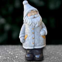 Stone Santa Claus Sculpture Concrete Christmas Decor Outdoor Figure Ornament Front Door Statue Lover Gift - thumbnail 1