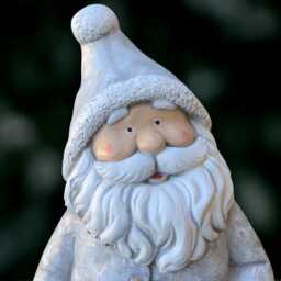 Stone Santa Claus Sculpture Concrete Christmas Decor Outdoor Figure Ornament Front Door Statue Lover Gift - thumbnail 4