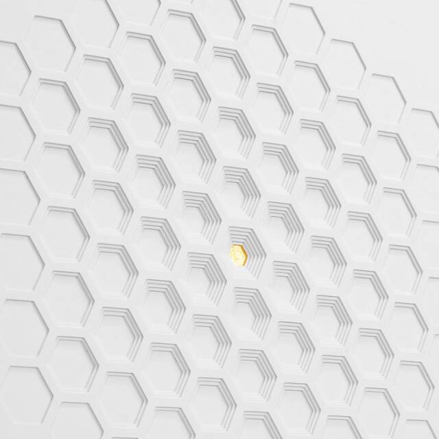 Minimalist Honeycomb Wall Sculpture, Wall Art, Paper Layered Artwork, Organic D??cor - image 1