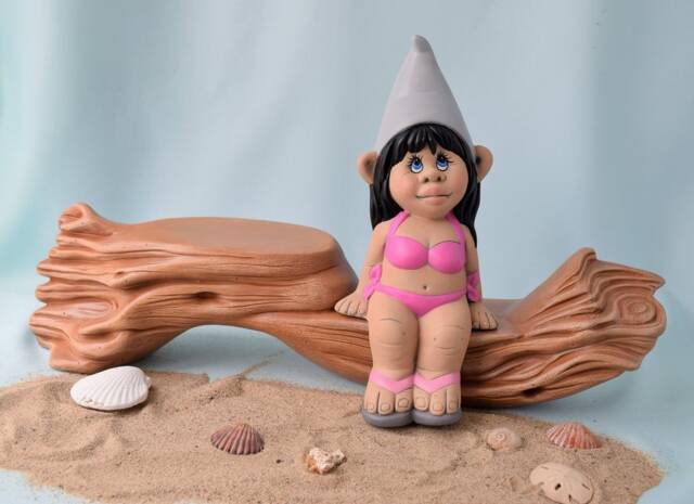 Gnome - Lake House Decor Beach Tropical Bathing Suit Girl Flip Flop Gonk - image 1