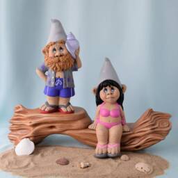 Gnome - Lake House Decor Beach Tropical Bathing Suit Girl Flip Flop Gonk - thumbnail 4