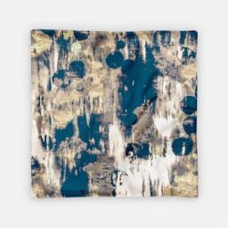 Abstract Throw Pillow. 18x18 Pillow Case. Black Beige Bohemian Sofa Modern Cushion. Decorative - thumbnail 2