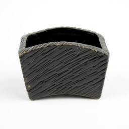 Mosaic Black Pottery Planter, Succulent & Air Plant Holder - thumbnail 3