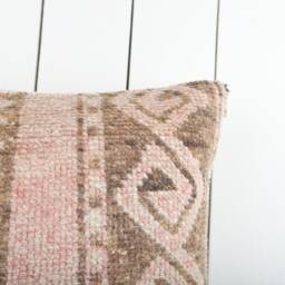 Turkish Kilim Pillow Cover 18x18 Inch, Handmade Anatolian Throw - thumbnail 3
