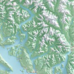 Sunshine Coast, British Columbia - Topographic Map Shaded Relief - thumbnail 3