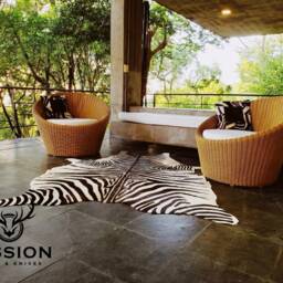 Cowhide Rug Zebra Black White Unique Peau De Vache Imprim??e Zebra Printed - thumbnail 2