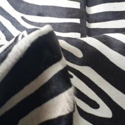 Cowhide Rug Zebra Black White Unique Peau De Vache Imprim??e Zebra Printed - thumbnail 3