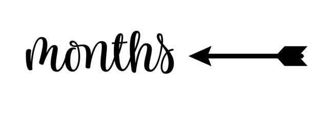 Wood Arrow Marker, Milestone Blanket Month Baby Shower Gift, Photo Prop, Keepsake - image 1