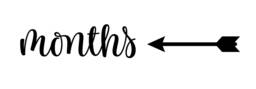 Wood Arrow Marker, Milestone Blanket Month Baby Shower Gift, Photo Prop, Keepsake - thumbnail 1