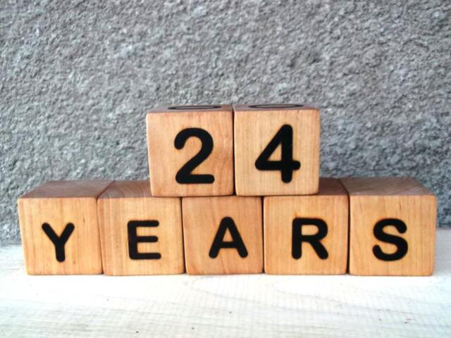 Wooden Age Blocks, Baby Months Kids Nursery Decor, Blocks For Photo Session, Wooden Toy, Eco Fiendly - image 1