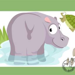 "Wall Sticker ""Hippo" - thumbnail 2