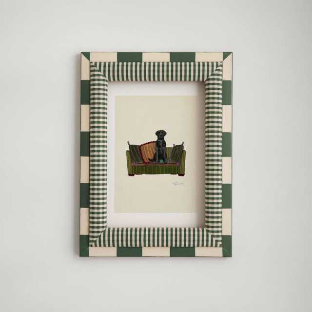 Black Labrador Print - Dogs On Chairs Collection 5x7 Inches/A5 A4 A3 - image 1