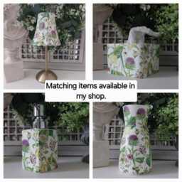 Beautiful Thistle & Wildflower Usb Rechargeable Table Lamp. Hand Decorated.cordless Lamp.portable - thumbnail 4