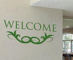 Welcome Entryway Entry Home Quote Design Lettering Decor Saying Sticker Graphic Art Mural Letters Vinyl Wall Decal Decoration E02 - thumbnail 1